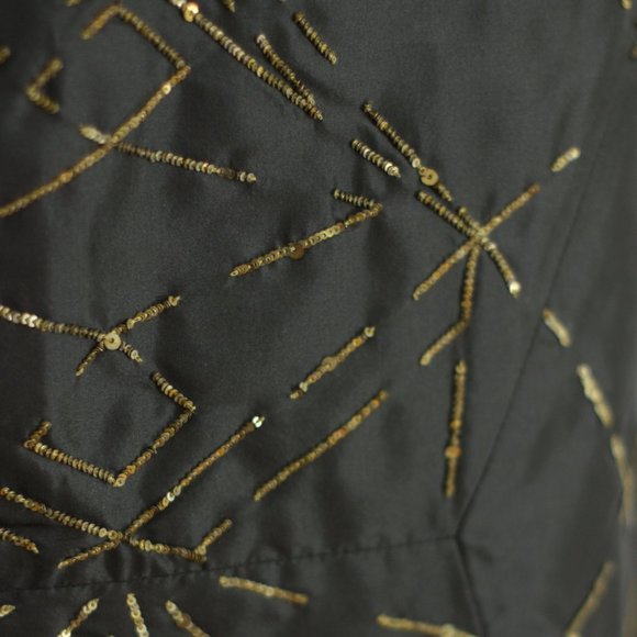 EMILIO PUCCI Black Skirt with Gold Sequins - Picture 3 of 6